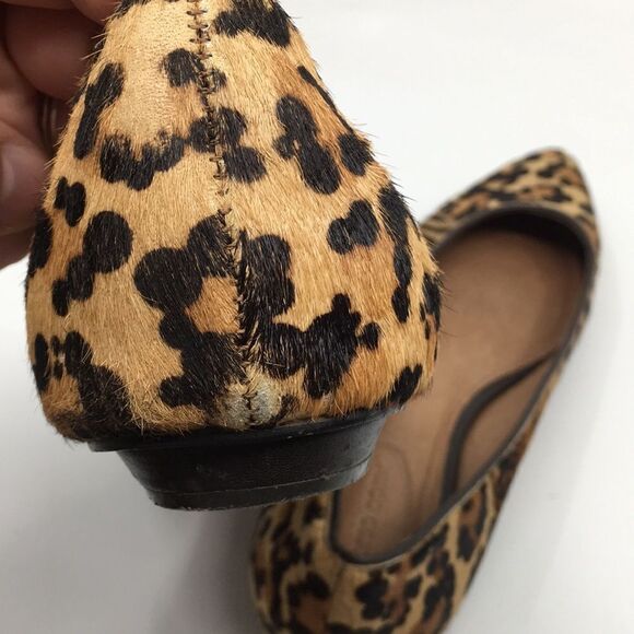 Corso Como Animal Print Pony Hair Hair on Hide Pointy Ballet Flats Size 7M - Picture 11 of 16